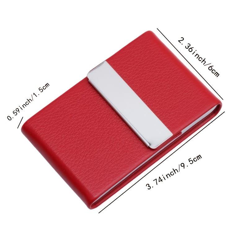 Leather Cigarette Case Magnetic Close Tobacco Holder Slim Case