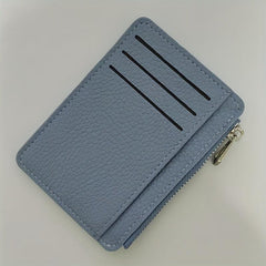 Slim Wallet Purse PU Leather Men Card Holder Unisex Zipper Business Card Case