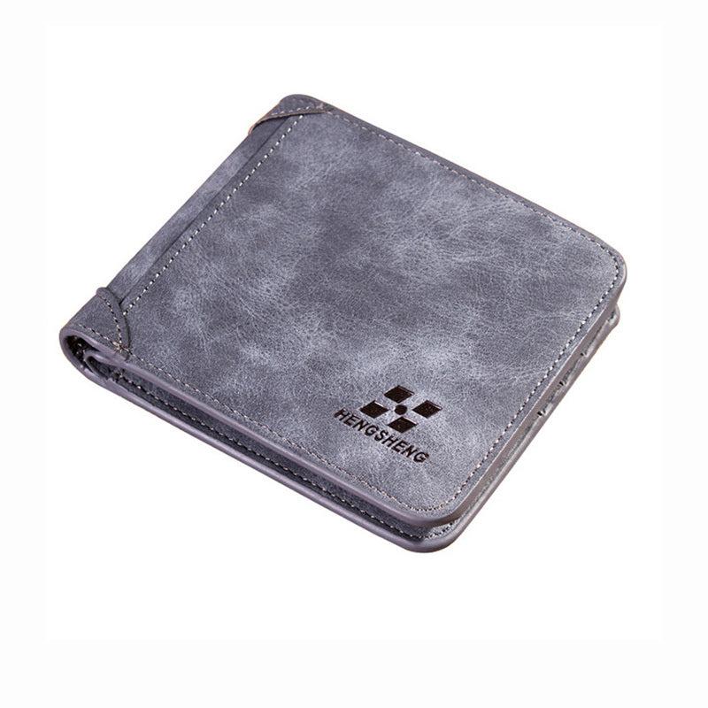 Men's Leather Card Holder Wallet Retro Style Credit ID Holder Insert Coin Wallet