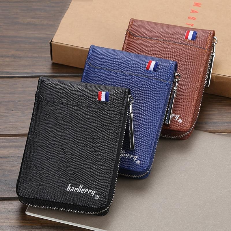 Men's Zipper Wallet with ID Window