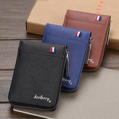 Men's Zipper Wallet with ID Window