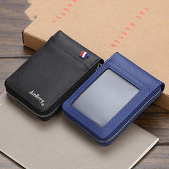 Men's Zipper Wallet with ID Window
