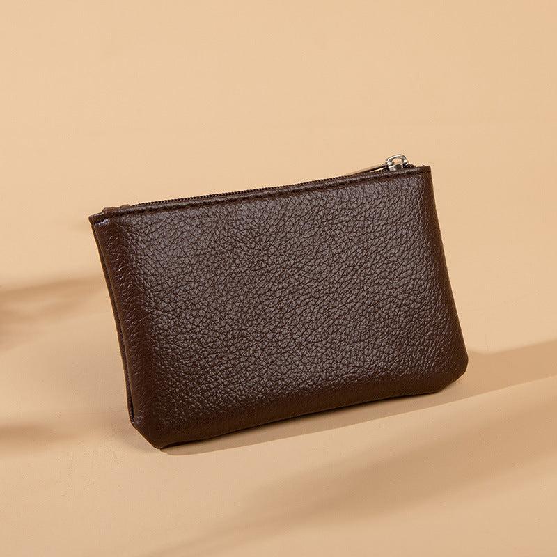 Soft Mini Wallet High Lychee Card Bag Key Storage Bag