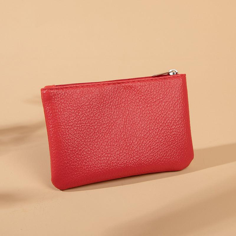 Soft Mini Wallet High Lychee Card Bag Key Storage Bag