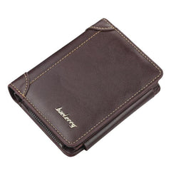 Men's Bifold Leather Wallet ID Card Holder