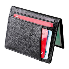 Men's Leather Card Holder Ultra thin Credit ID Case