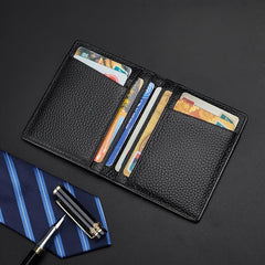 Men's Leather Card Holder Ultra thin Credit ID Case