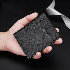 Men's Leather Card Holder Ultra thin Credit ID Case