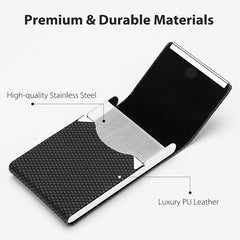PU Leather Business Card Holder for Cards ID Credit Gift Cards