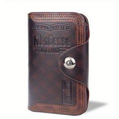 Men's Casual Buckle Wallet PU Leather Credit Card Holder Coin Purse