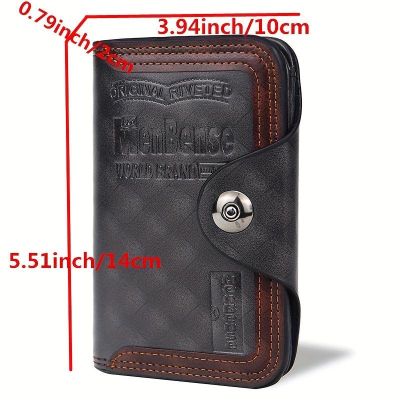 Men's Casual Buckle Wallet PU Leather Credit Card Holder Coin Purse
