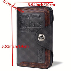 Men's Casual Buckle Wallet PU Leather Credit Card Holder Coin Purse