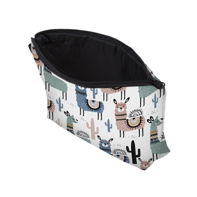 Cartoon Print Zipper Pouch Lightweight Travel Storage Bag