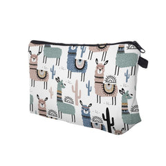 Cartoon Print Zipper Pouch Lightweight Travel Storage Bag