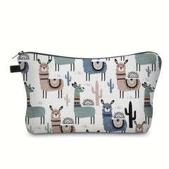 Cartoon Print Zipper Pouch Lightweight Travel Storage Bag