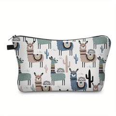 Cartoon Print Zipper Pouch Lightweight Travel Storage Bag