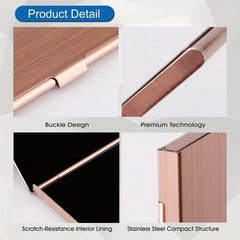 Men's Stainless Steel Card Holder Anti Fingerprint Coating