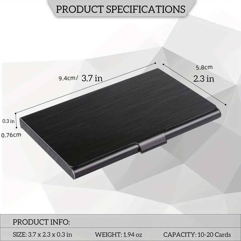 Men's Stainless Steel Card Holder Anti Fingerprint Coating