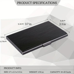 Men's Stainless Steel Card Holder Anti Fingerprint Coating