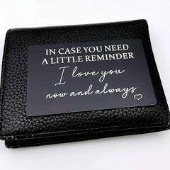 Engraved Wallet Insert Card Birthday Gift