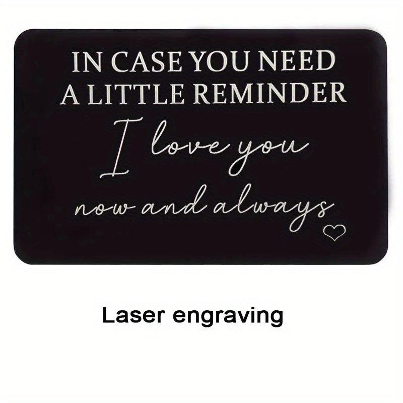 Engraved Wallet Insert Card Birthday Gift