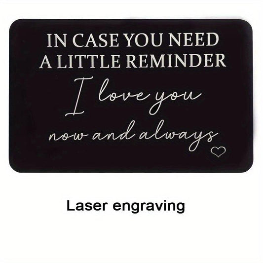 Engraved Wallet Insert Card Birthday Gift
