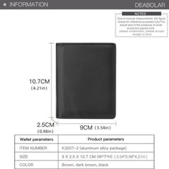 Men's Short Wallet Card Holder Anti-theft Brush Anti-magnetic