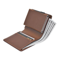 Men's Short Wallet Card Holder Anti-theft Brush Anti-magnetic