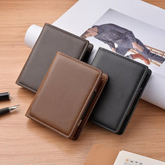 Men's Short Wallet Card Holder Anti-theft Brush Anti-magnetic