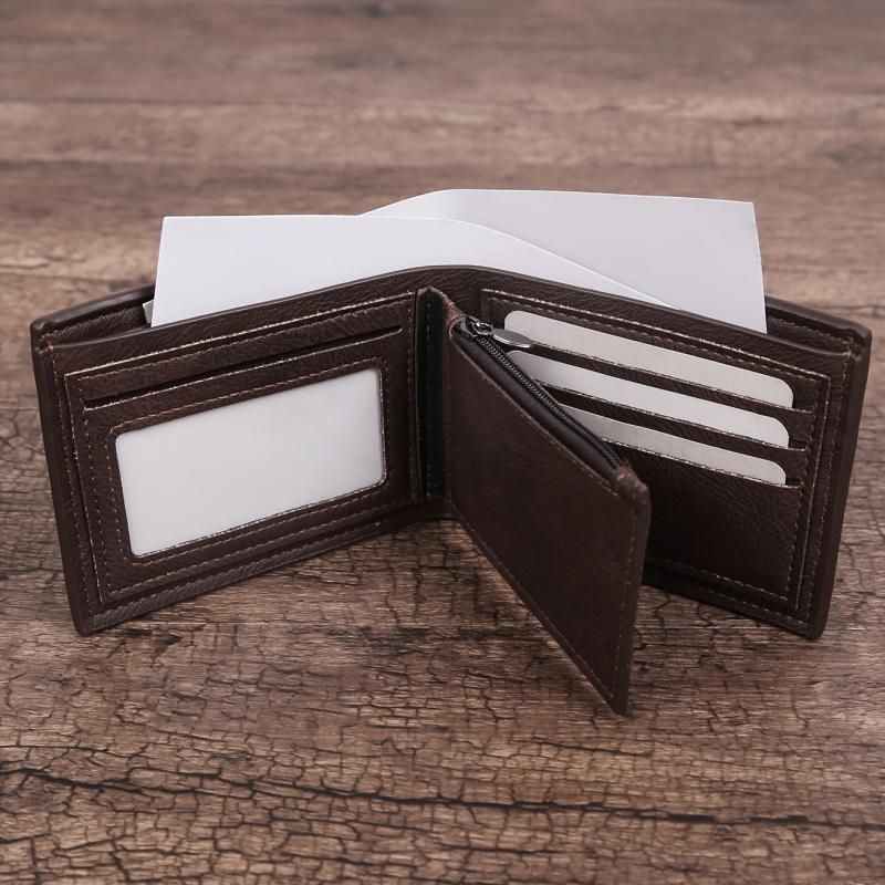Casual Business Loose-Leaf Wallet Small Zipper