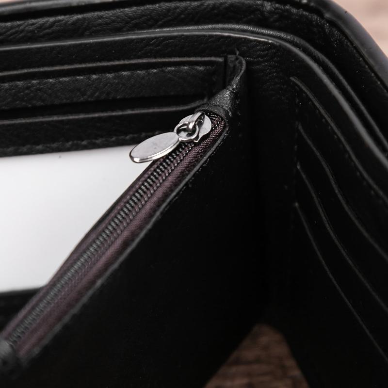 Casual Business Loose-Leaf Wallet Small Zipper