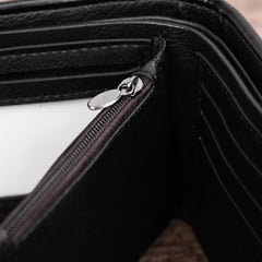 Casual Business Loose-Leaf Wallet Small Zipper