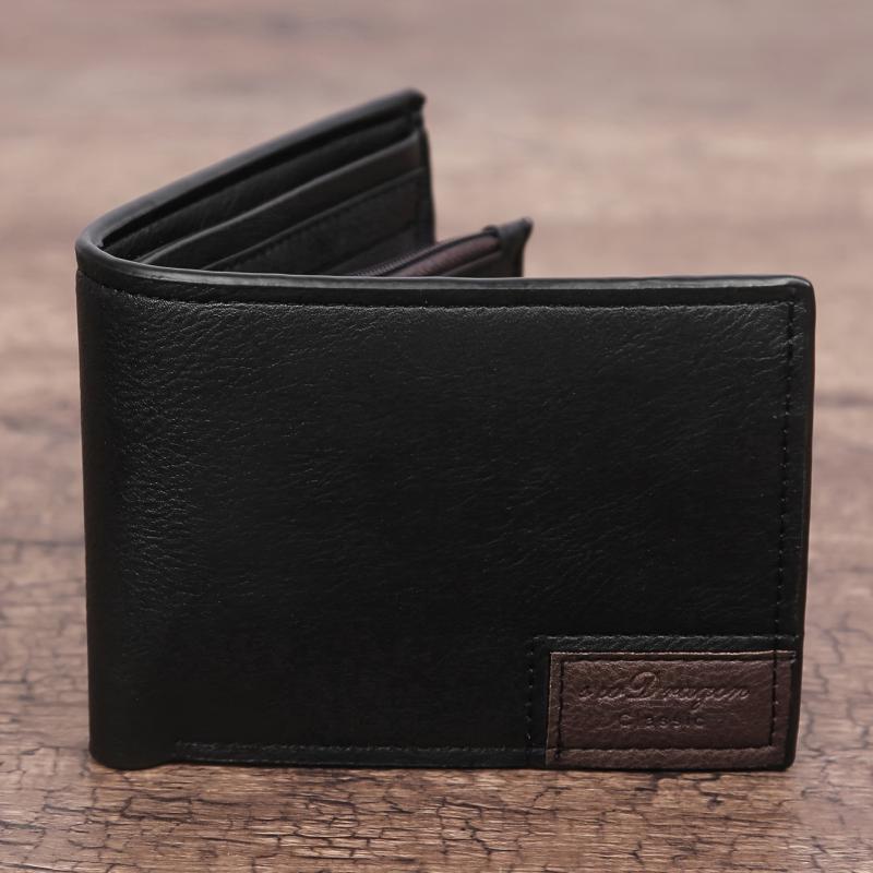 Casual Business Loose-Leaf Wallet Small Zipper