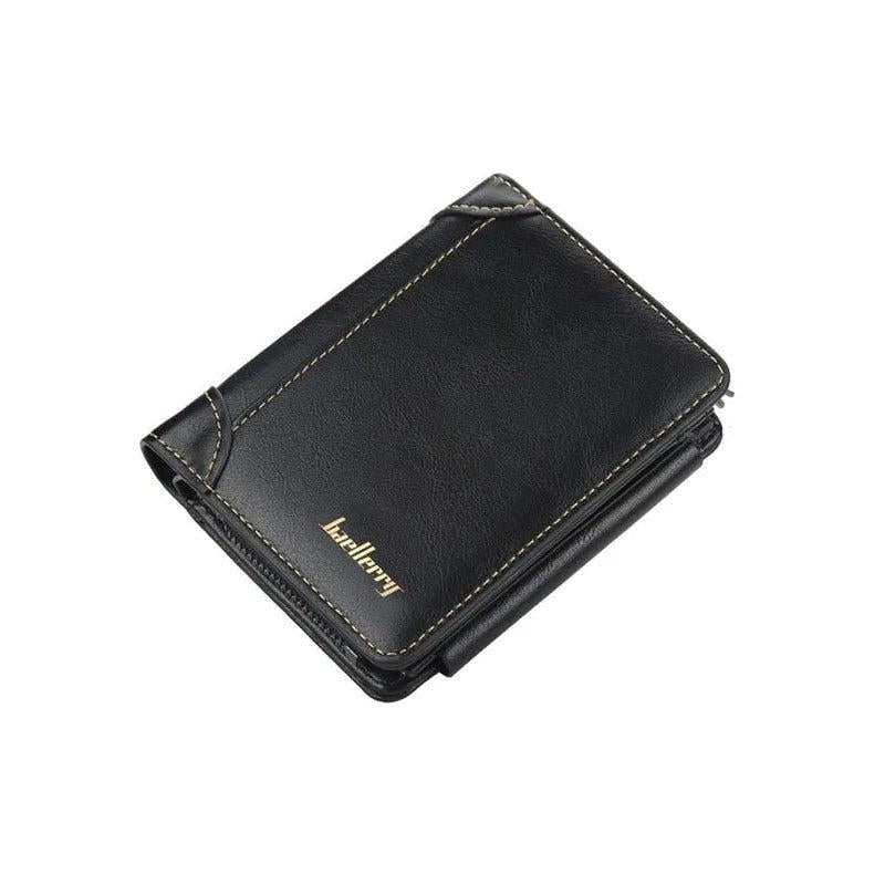 Men's 3-Fold Wallet with Card Slots & Zipper Coin Pocket