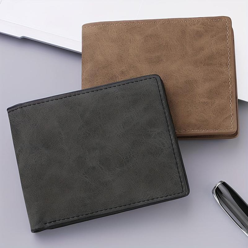 Men's Soft PU Leather Wallet Vintage Thin Wallet Credit Card Holder