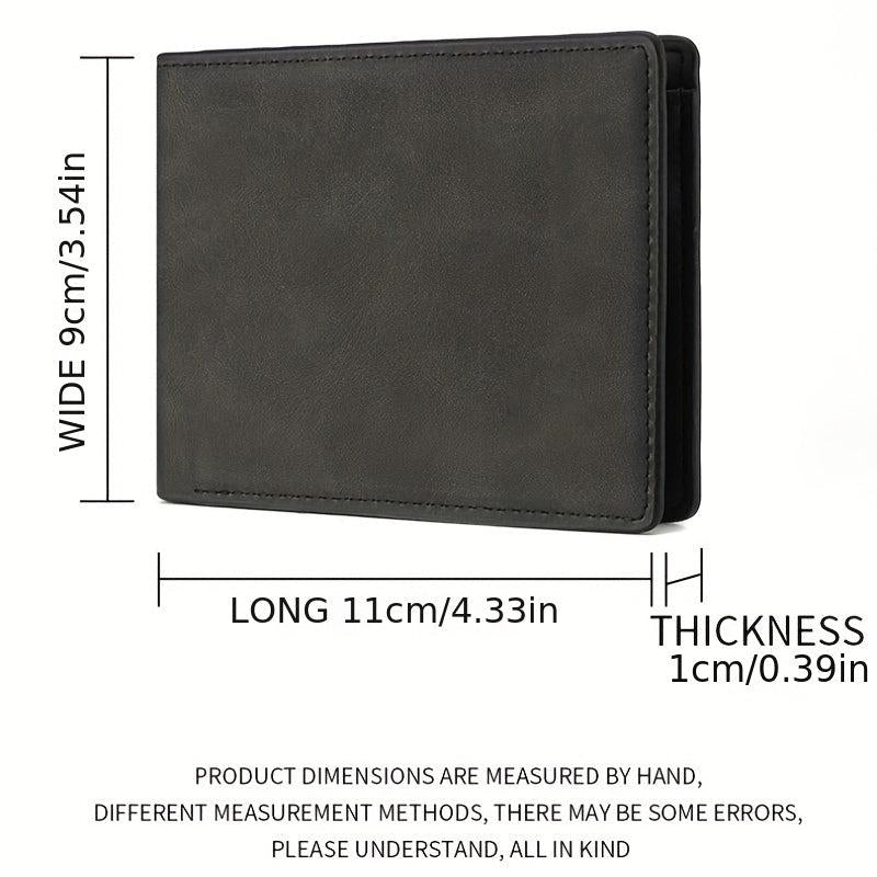 Men's Soft PU Leather Wallet Vintage Thin Wallet Credit Card Holder