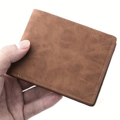 Men's Soft PU Leather Wallet Vintage Thin Wallet Credit Card Holder