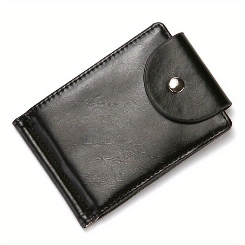 Men's Slim Leather Wallet with Zipper Coin Purse