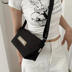Canvas Crossbody Bag Sporty Style Casual Women Men Shoulder Bag