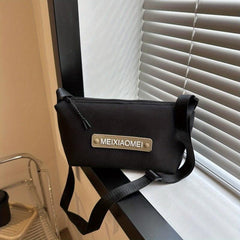 Canvas Crossbody Bag Sporty Style Casual Women Men Shoulder Bag