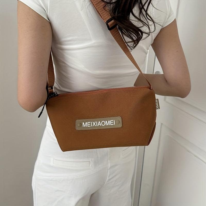 Canvas Crossbody Bag Sporty Style Casual Women Men Shoulder Bag