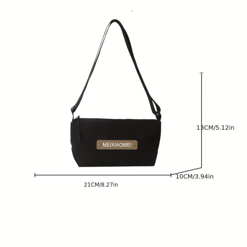 Canvas Crossbody Bag Sporty Style Casual Women Men Shoulder Bag