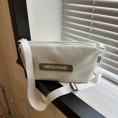 Canvas Crossbody Bag Sporty Style Casual Women Men Shoulder Bag