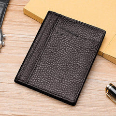 Slim Leather Credit Card Holder Bifold Wallet