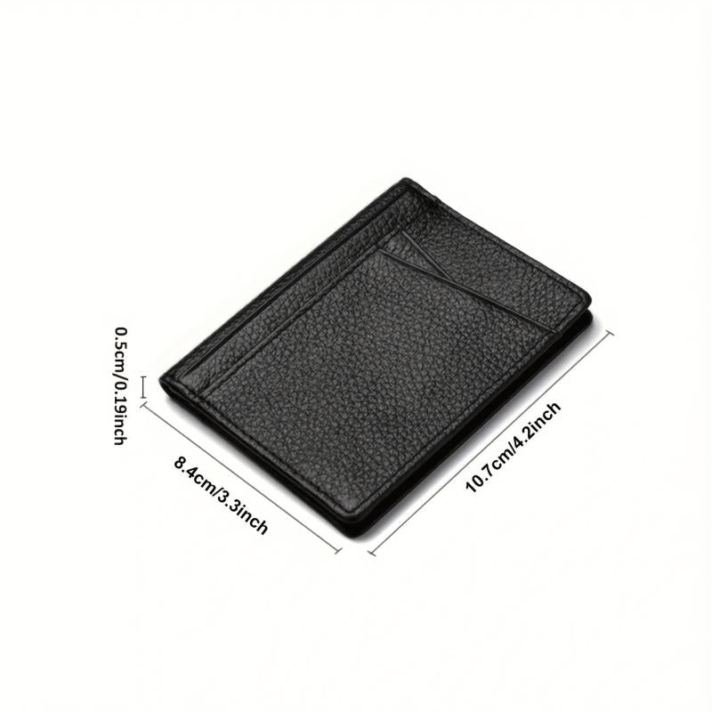 Slim Leather Credit Card Holder Bifold Wallet