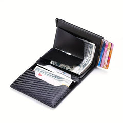 Men's RFID Blocking Card Holder With AirTag Holder Slim