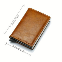 Men's RFID Blocking Card Holder With AirTag Holder Slim