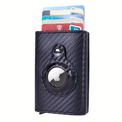 Men's RFID Blocking Card Holder With AirTag Holder Slim