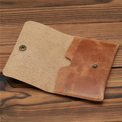 Men's Crazy Horse Leather Wallet Top Layer Cowhide Vintage Casual