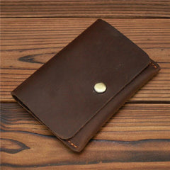 Men's Crazy Horse Leather Wallet Top Layer Cowhide Vintage Casual